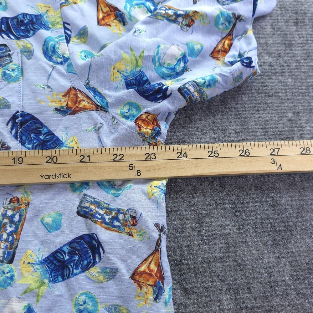 Tommy Bahama The Veracruz Cay Shirt‎ Large Blue Margarita Glass Geometric Beach - Picture 4 of 8